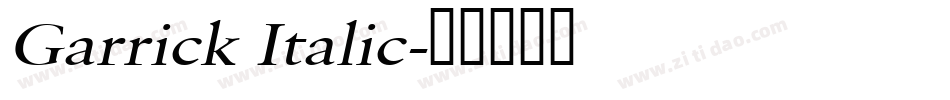 Garrick Italic字体转换